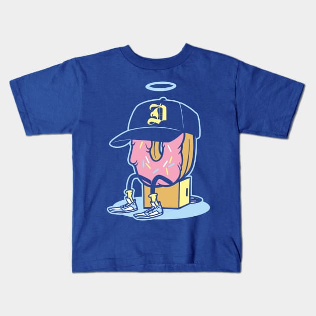 Dilla Donuts Kids T-Shirt by dannyrumbl